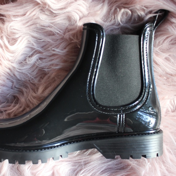 NWT ALDO Ibaodda Shiny Black Rain Boots | Size 9 - Picture 5 of 9